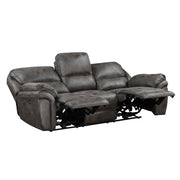 8517GRY-3PW Power Double Reclining Sofa - 8517GRY-3PW