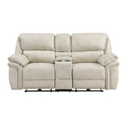 8517PWT-2PW Power Double Reclining Love Seat with Center Console - 8517PWT-2PW