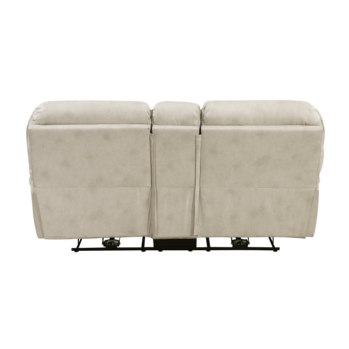 8517PWT-2PW Power Double Reclining Love Seat with Center Console - 8517PWT-2PW
