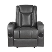 8522GRY-1PW Power Reclining Chair with Wireless Charger, Cooling Cup-Holder, Storage Arms, Wireless Speakers, LED Light and USB port - 8522GRY-1PW