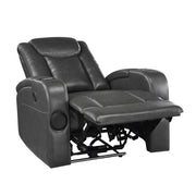 8522GRY-1PW Power Reclining Chair with Wireless Charger, Cooling Cup-Holder, Storage Arms, Wireless Speakers, LED Light and USB port - 8522GRY-1PW