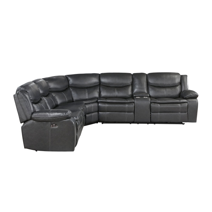8528DG*SCPW (3)3-Piece Power Reclining Sectional with Right Console - 8528DG*SCPW