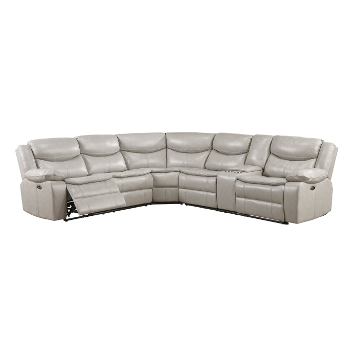 8528TP*SCPW (3)3-Piece Power Reclining Sectional with Right Console - 8528TP*SCPW