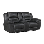 8538BK*2 2pc Set: Sofa, Love - 8538BK*2