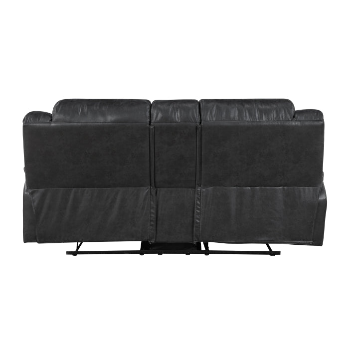 8538BK*2 2pc Set: Sofa, Love - 8538BK*2
