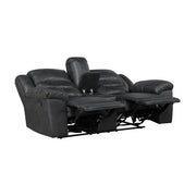 8538BK*2 2pc Set: Sofa, Love - 8538BK*2