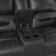 8538BK*2 2pc Set: Sofa, Love - 8538BK*2