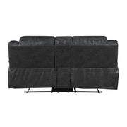 8538BK-2 Double Reclining Love Seat with Center Console - 8538BK-2