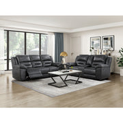8538BK-2 Double Reclining Love Seat with Center Console - 8538BK-2