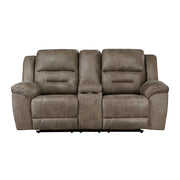 8538BR-2 Double Reclining Love Seat with Center Console - 8538BR-2