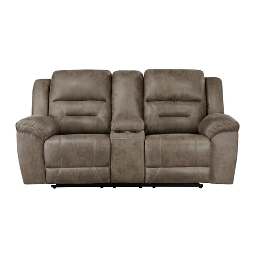 8538BR-2 Double Reclining Love Seat with Center Console - 8538BR-2