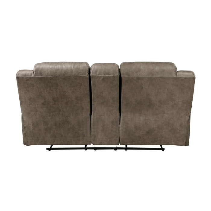 8538BR-2 Double Reclining Love Seat with Center Console - 8538BR-2