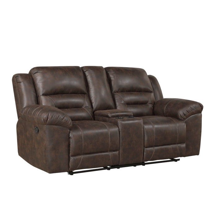 8538DB-2 Double Reclining Love Seat with Center Console - 8538DB-2
