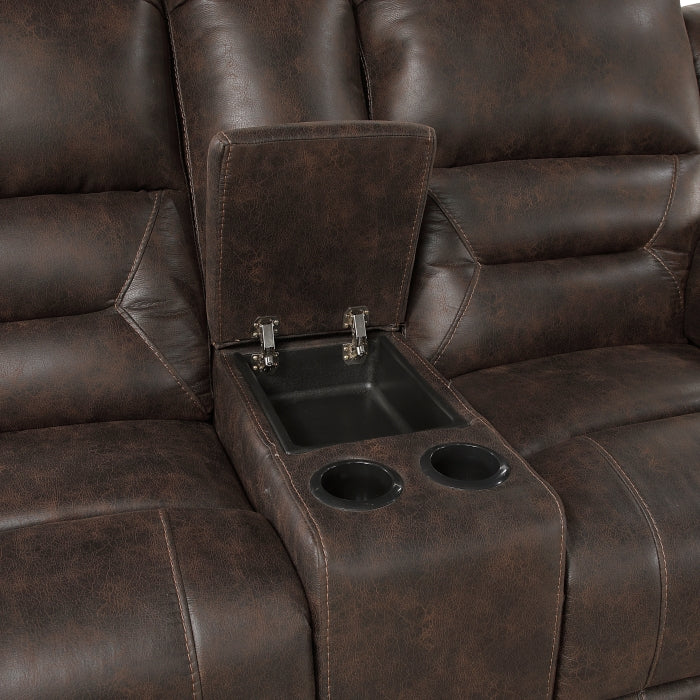8538DB-2 Double Reclining Love Seat with Center Console - 8538DB-2
