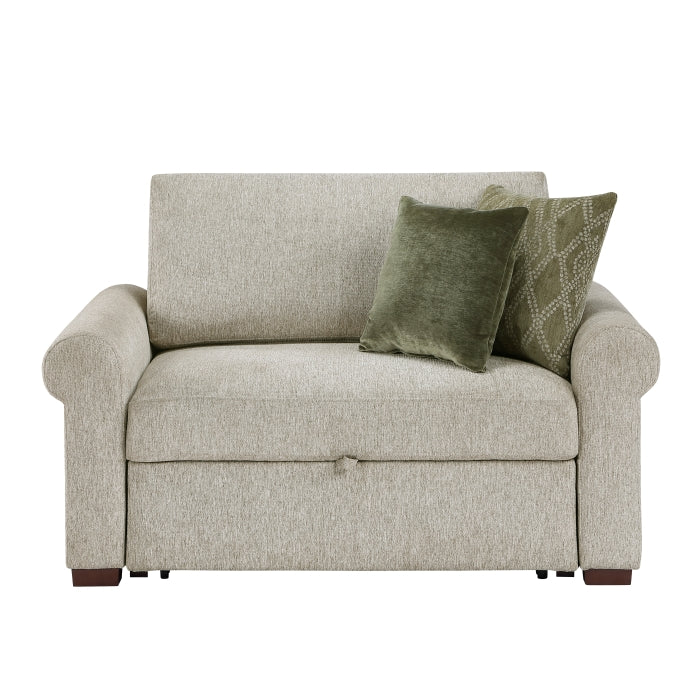 8548-215ACLA4* (2)Convertible Chair and Half with Pull-out Bed, Click Motion Back and Two Roll Arms - 8548-215ACLA4*