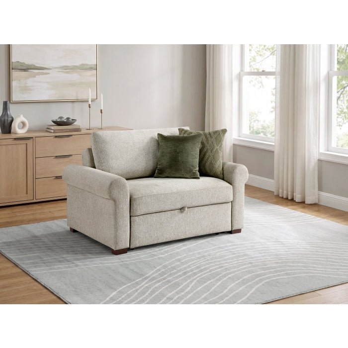 8548-215ACLA4* (2)Convertible Chair and Half with Pull-out Bed, Click Motion Back and Two Roll Arms - 8548-215ACLA4*