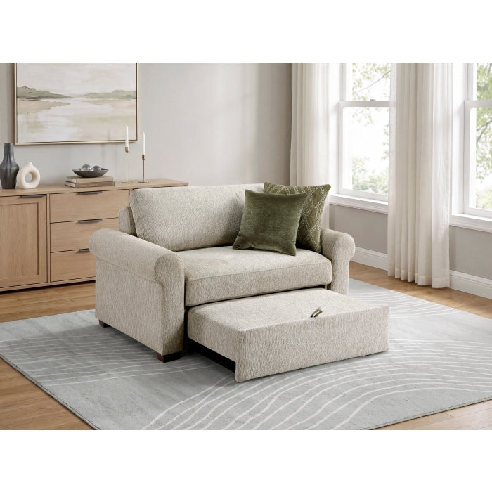 8548-215ACLA4* (2)Convertible Chair and Half with Pull-out Bed, Click Motion Back and Two Roll Arms - 8548-215ACLA4*