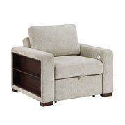 8548-2ACCLA2* (2)Convertible Chair with Pull-out Bed, Click Motion Back, Two Arms with Shelves and Charging Ports - 8548-2ACCLA2*
