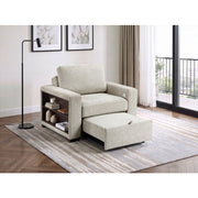 8548-2ACCLA2* (2)Convertible Chair with Pull-out Bed, Click Motion Back, Two Arms with Shelves and Charging Ports - 8548-2ACCLA2*