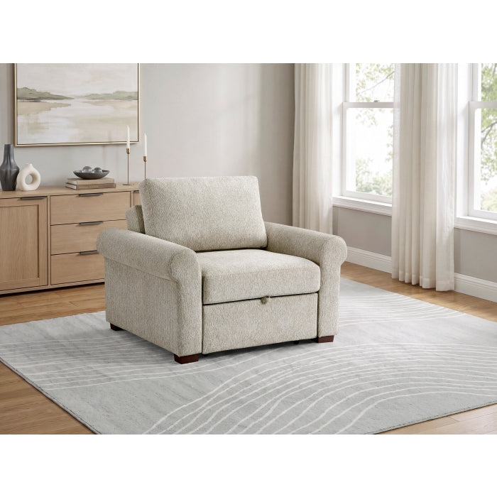 8548-2ACCLA4* (2)Convertible Chair with Pull-out Bed, Click Motion Back and Two Roll Arms - 8548-2ACCLA4*