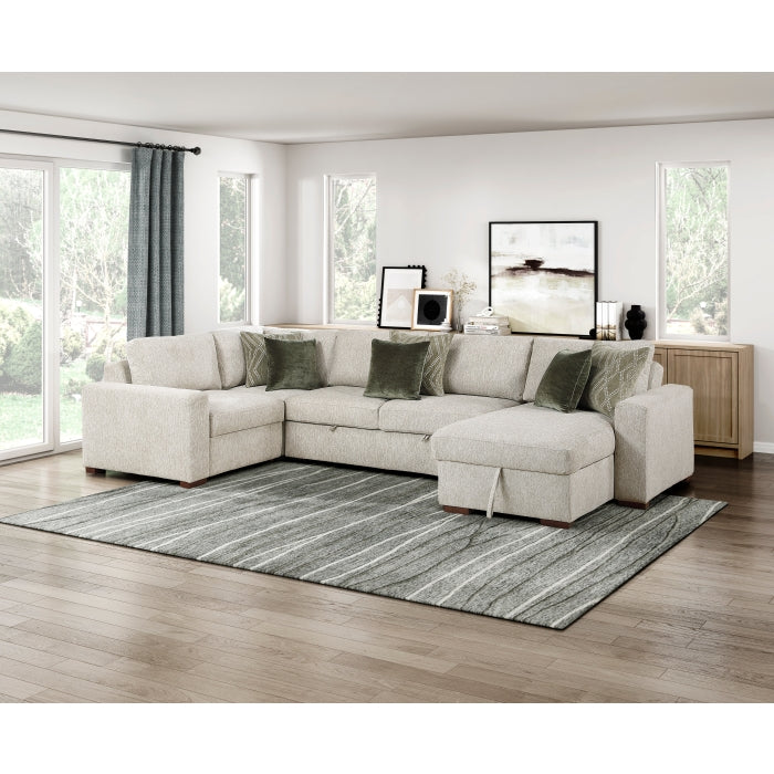 8548-2ACL Convertible Armless 2-Seater with Pull-out Bed and Click Motion Back - 8548-2ACL