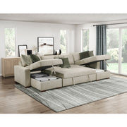 8548-2ACL Convertible Armless 2-Seater with Pull-out Bed and Click Motion Back - 8548-2ACL
