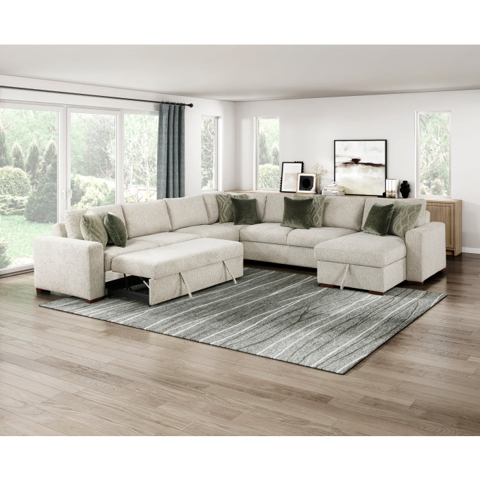 8548-2ACL Convertible Armless 2-Seater with Pull-out Bed and Click Motion Back - 8548-2ACL