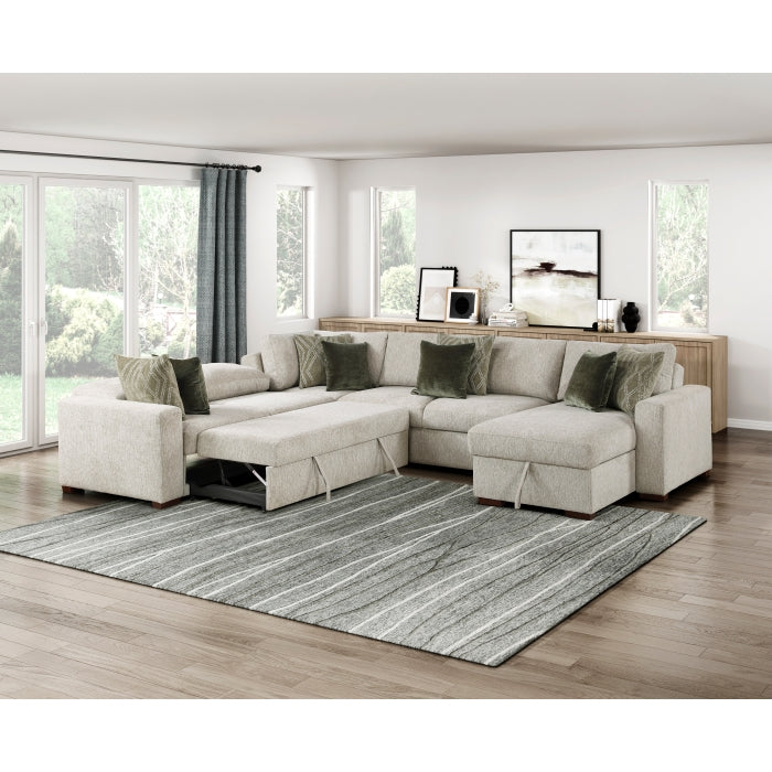 8548-2ACL Convertible Armless 2-Seater with Pull-out Bed and Click Motion Back - 8548-2ACL