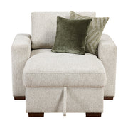 8548*2VCA (2)Convertible Chaise Lounge with Arms and Hidden Storage, Click Motion Back - 8548*2VCA