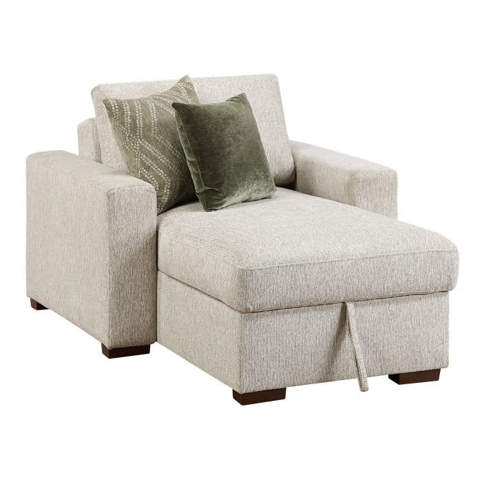 8548*2VCA (2)Convertible Chaise Lounge with Arms and Hidden Storage, Click Motion Back - 8548*2VCA