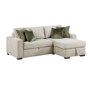 8548*3VC15ACLA (3)2-Piece Sectional with Reversible Chaise, Pull-out Bed and Hidden Storage, Click Motion Back - 8548*3VC15ACLA