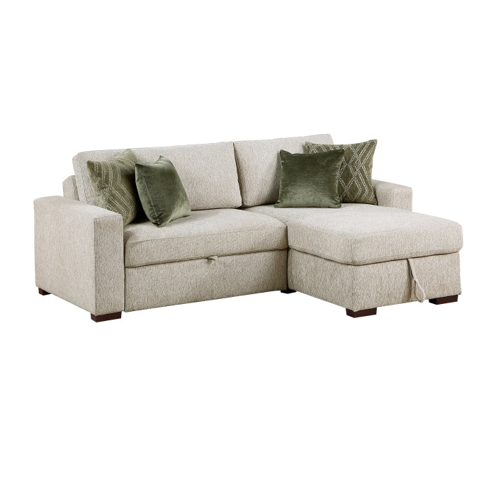 8548*3VC15ACLA (3)2-Piece Sectional with Reversible Chaise, Pull-out Bed and Hidden Storage, Click Motion Back - 8548*3VC15ACLA