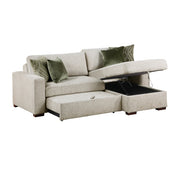 8548*3VC15ACLA (3)2-Piece Sectional with Reversible Chaise, Pull-out Bed and Hidden Storage, Click Motion Back - 8548*3VC15ACLA