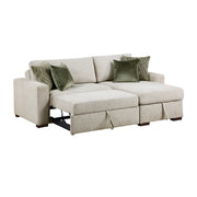 8548*3VC15ACLA (3)2-Piece Sectional with Reversible Chaise, Pull-out Bed and Hidden Storage, Click Motion Back - 8548*3VC15ACLA