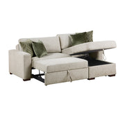 8548*3VC15ACLA (3)2-Piece Sectional with Reversible Chaise, Pull-out Bed and Hidden Storage, Click Motion Back - 8548*3VC15ACLA