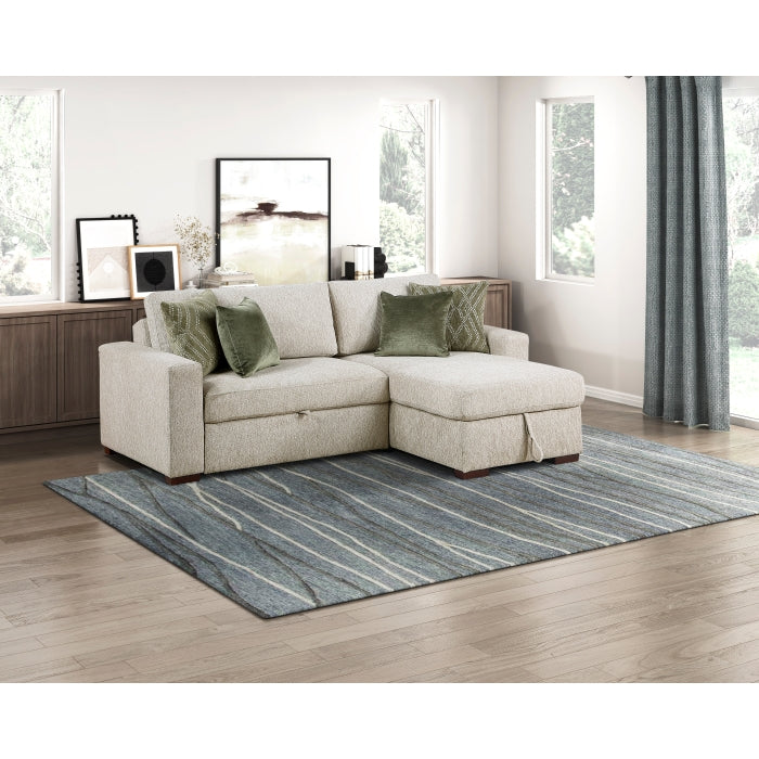 8548*3VC15ACLA (3)2-Piece Sectional with Reversible Chaise, Pull-out Bed and Hidden Storage, Click Motion Back - 8548*3VC15ACLA