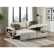 8548*3VC15ACLA2 (3)2-Piece Sectional with Reversible Chaise, Pull-out Bed and Hidden Storage, Click Motion Back - 8548*3VC15ACLA2