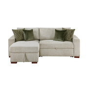 8548*3VC15ACLA2 (3)2-Piece Sectional with Reversible Chaise, Pull-out Bed and Hidden Storage, Click Motion Back - 8548*3VC15ACLA2