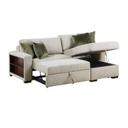 8548*3VC15ACLA2 (3)2-Piece Sectional with Reversible Chaise, Pull-out Bed and Hidden Storage, Click Motion Back - 8548*3VC15ACLA2