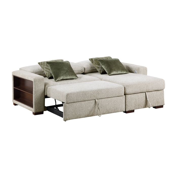 8548*3VC15ACLA2 (3)2-Piece Sectional with Reversible Chaise, Pull-out Bed and Hidden Storage, Click Motion Back - 8548*3VC15ACLA2