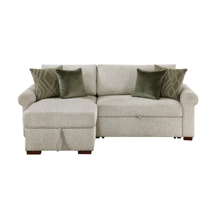 8548*3VC15ACLA4 (3)2-Piece Sectional with Reversible Chaise, Pull-out Bed and Hidden Storage, Click Motion Back - 8548*3VC15ACLA4