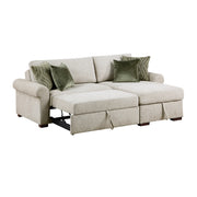 8548*3VC15ACLA4 (3)2-Piece Sectional with Reversible Chaise, Pull-out Bed and Hidden Storage, Click Motion Back - 8548*3VC15ACLA4