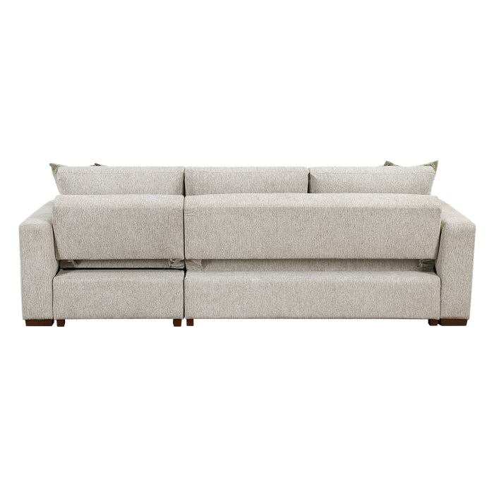 8548*3VC2ACLA (3)2-Piece Sectional with Reversible Chaise, Pull-out Bed and Hidden Storage, Click Motion Back - 8548*3VC2ACLA