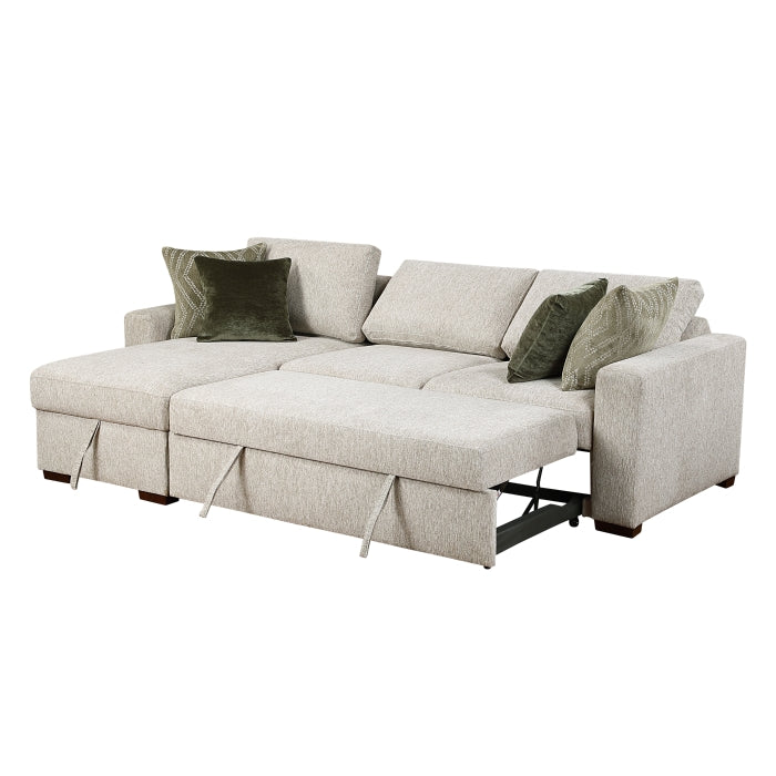 8548*3VC2ACLA (3)2-Piece Sectional with Reversible Chaise, Pull-out Bed and Hidden Storage, Click Motion Back - 8548*3VC2ACLA