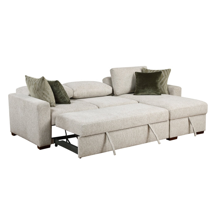8548*3VC2ACLA (3)2-Piece Sectional with Reversible Chaise, Pull-out Bed and Hidden Storage, Click Motion Back - 8548*3VC2ACLA