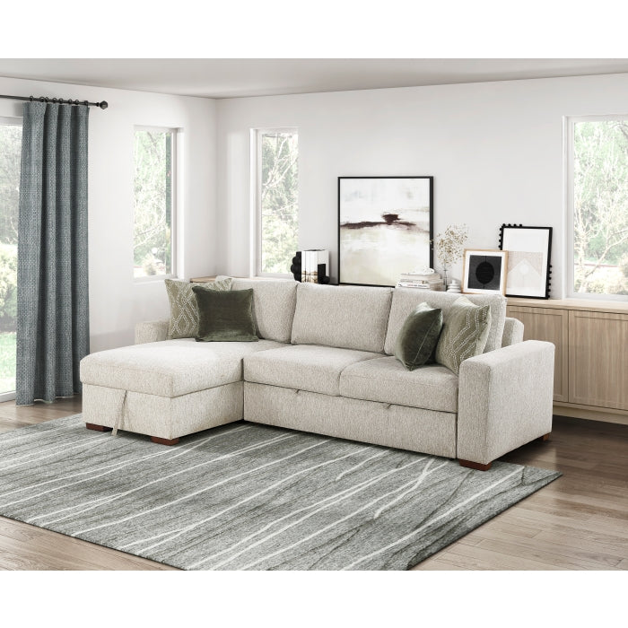 8548*3VC2ACLA (3)2-Piece Sectional with Reversible Chaise, Pull-out Bed and Hidden Storage, Click Motion Back - 8548*3VC2ACLA