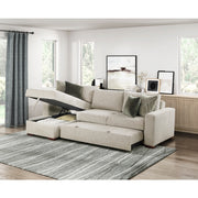 8548*3VC2ACLA (3)2-Piece Sectional with Reversible Chaise, Pull-out Bed and Hidden Storage, Click Motion Back - 8548*3VC2ACLA