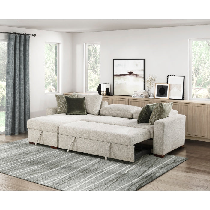 8548*3VC2ACLA (3)2-Piece Sectional with Reversible Chaise, Pull-out Bed and Hidden Storage, Click Motion Back - 8548*3VC2ACLA