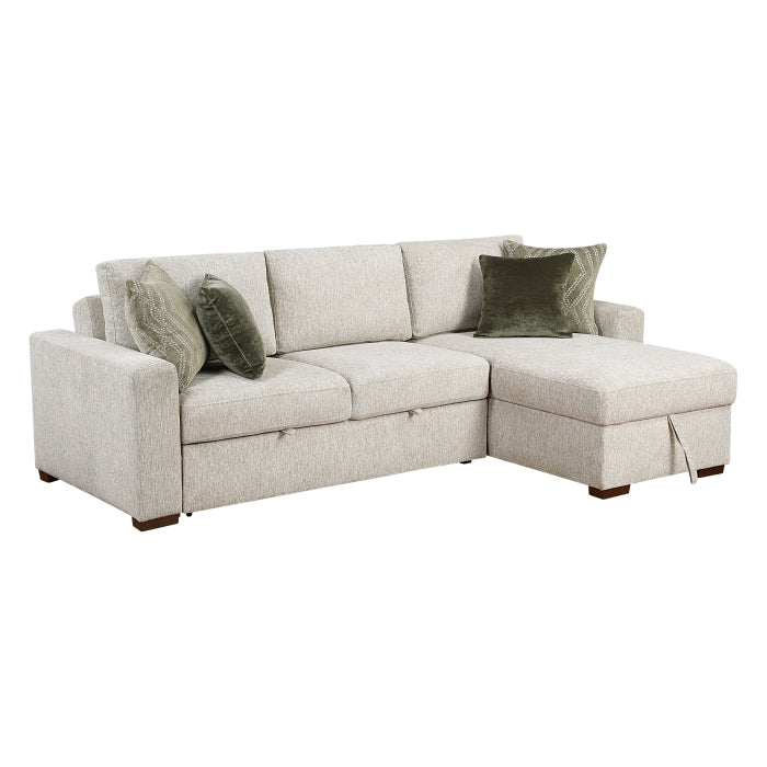 8548*3VC2ACLA (3)2-Piece Sectional with Reversible Chaise, Pull-out Bed and Hidden Storage, Click Motion Back - 8548*3VC2ACLA