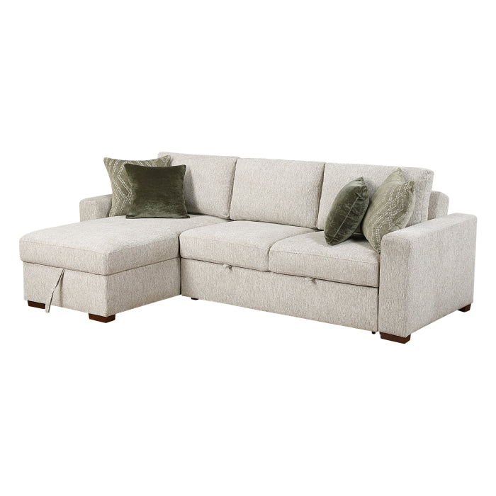 8548*3VC2ACLA (3)2-Piece Sectional with Reversible Chaise, Pull-out Bed and Hidden Storage, Click Motion Back - 8548*3VC2ACLA